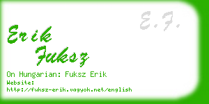 erik fuksz business card